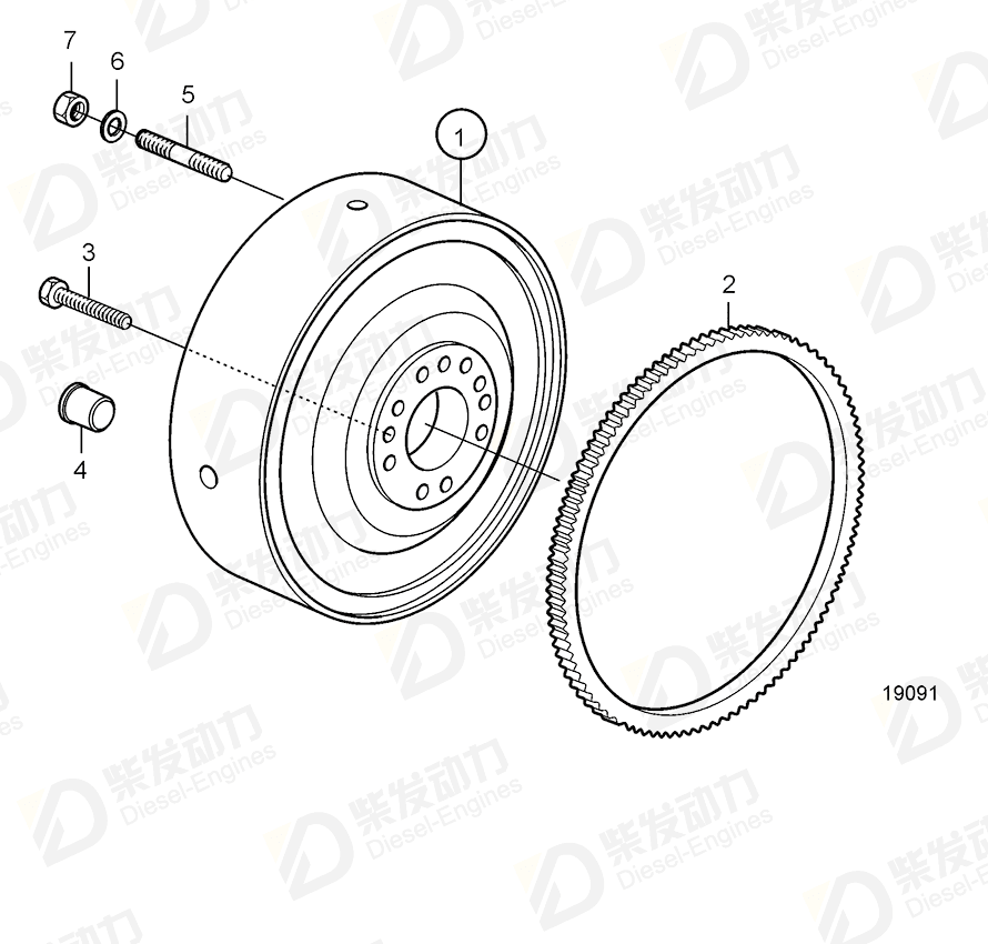 volvo penta Hexagon nut 20405765 Drawing volvo penta Hexagon nut 20405765 Drawing